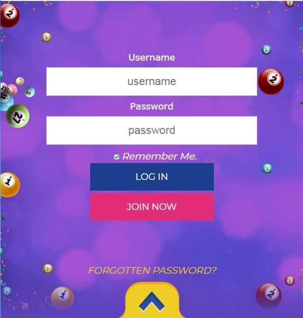 Fluffy Spins login page