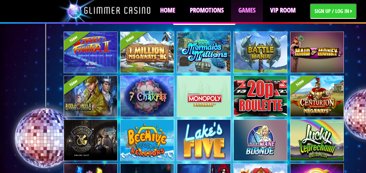 glimmer_casino_home Glimmer Casino