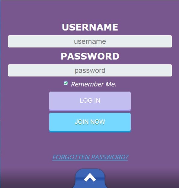 WTG Bingo login Fluffy Spins login page