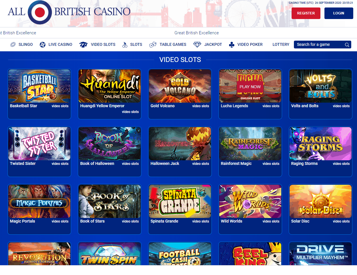 All British Casino games