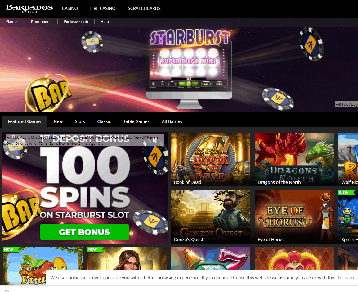 Barbados Casino  home page