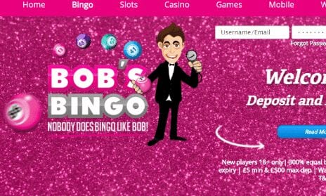 bobs bingo front image