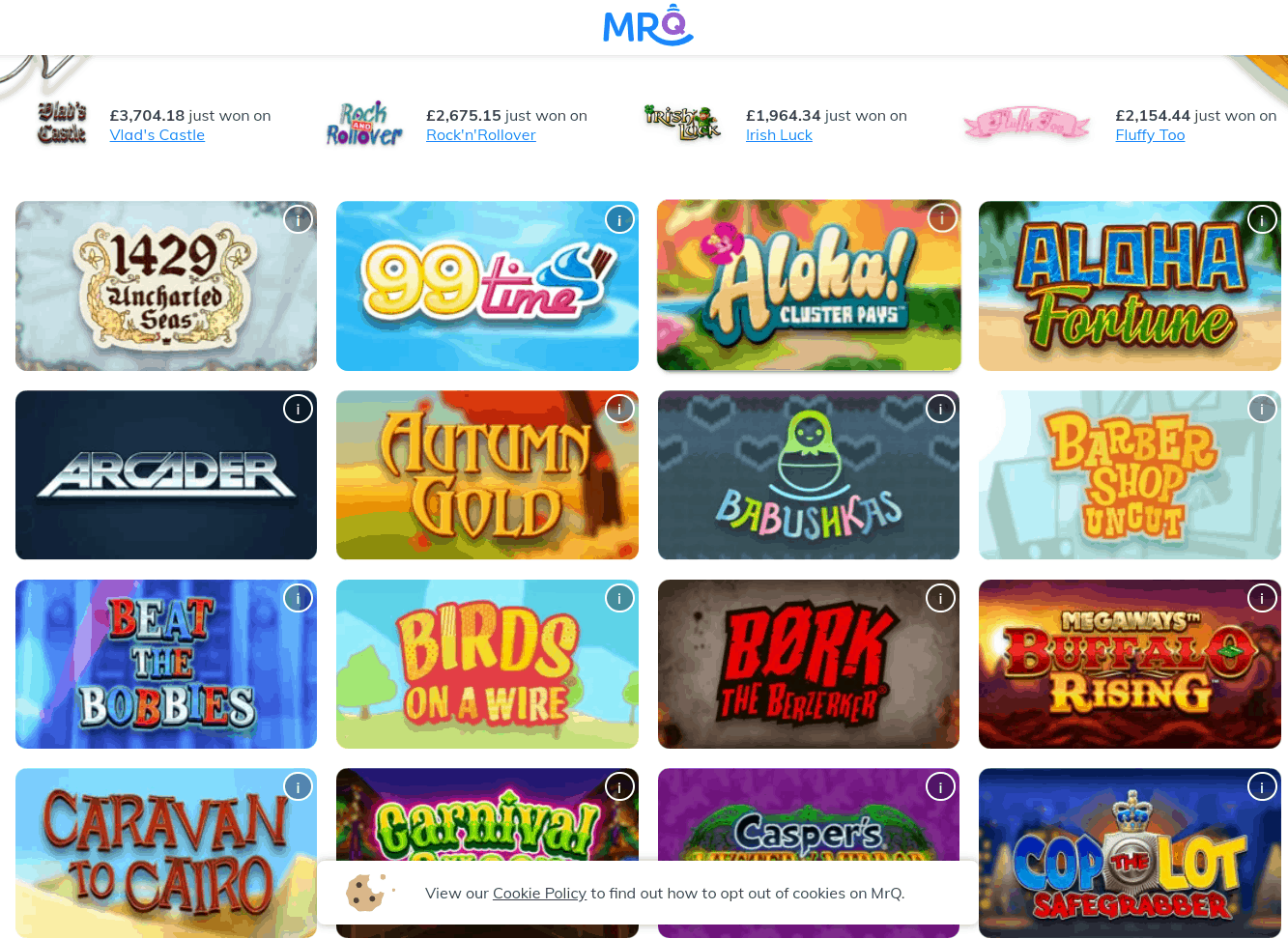 mrq games page