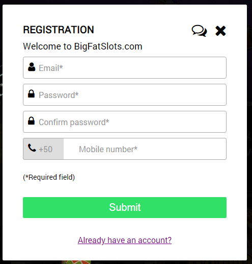 big_fat _slots_registration Page Big Fat Slots Registration