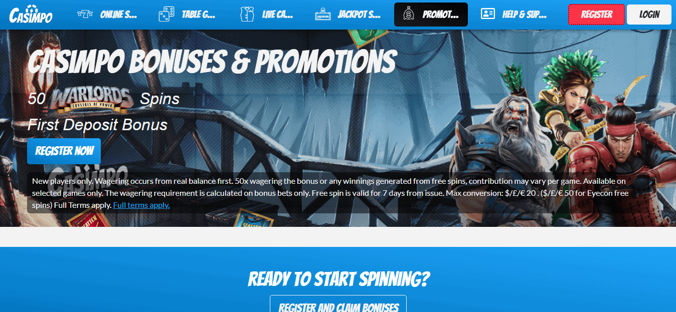 Casimpo promotion page