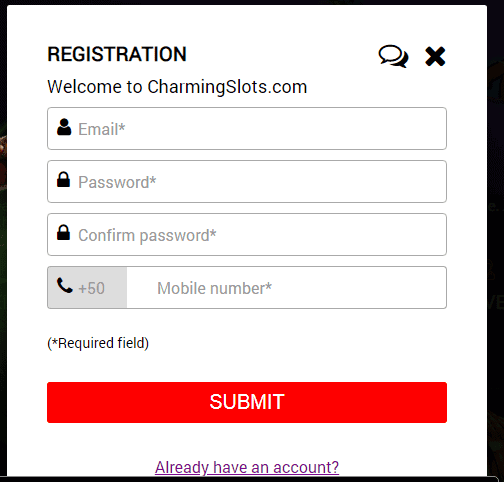 Charming Slots registration Charming Slots Registration