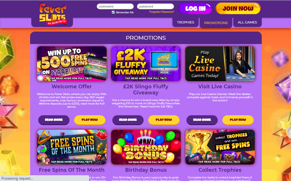 Fever Slots promotions