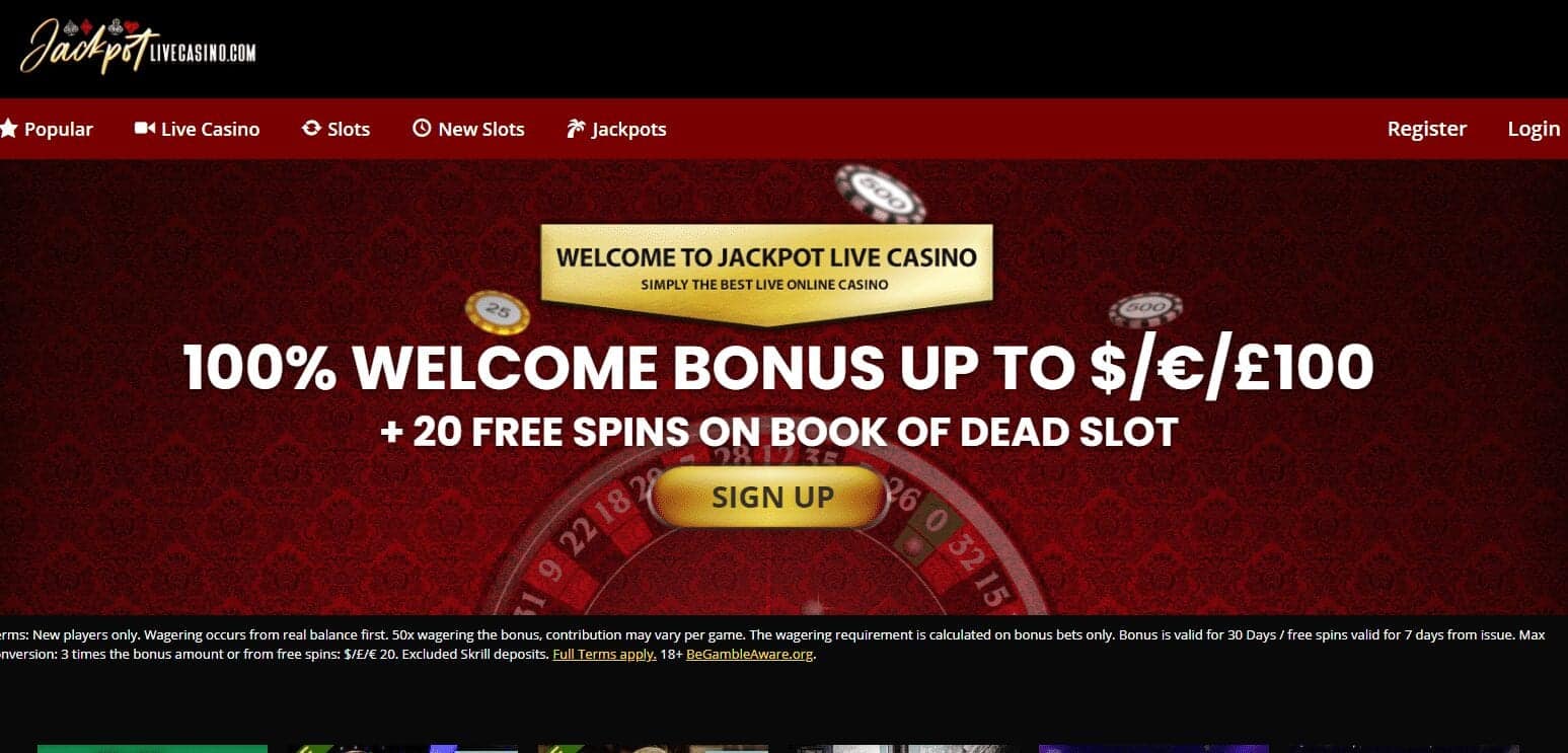 Jackpot Live Casino Home