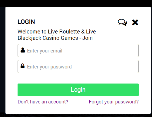 Jackpot Live Casino Login