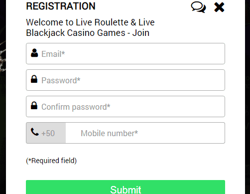 Jackpot Live Casino SignUp