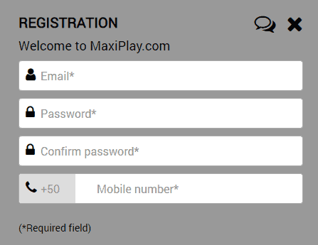 Maxi Play SignUp