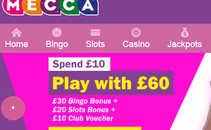 Mecca bingo front image