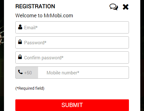 Mr Mobi SignUp