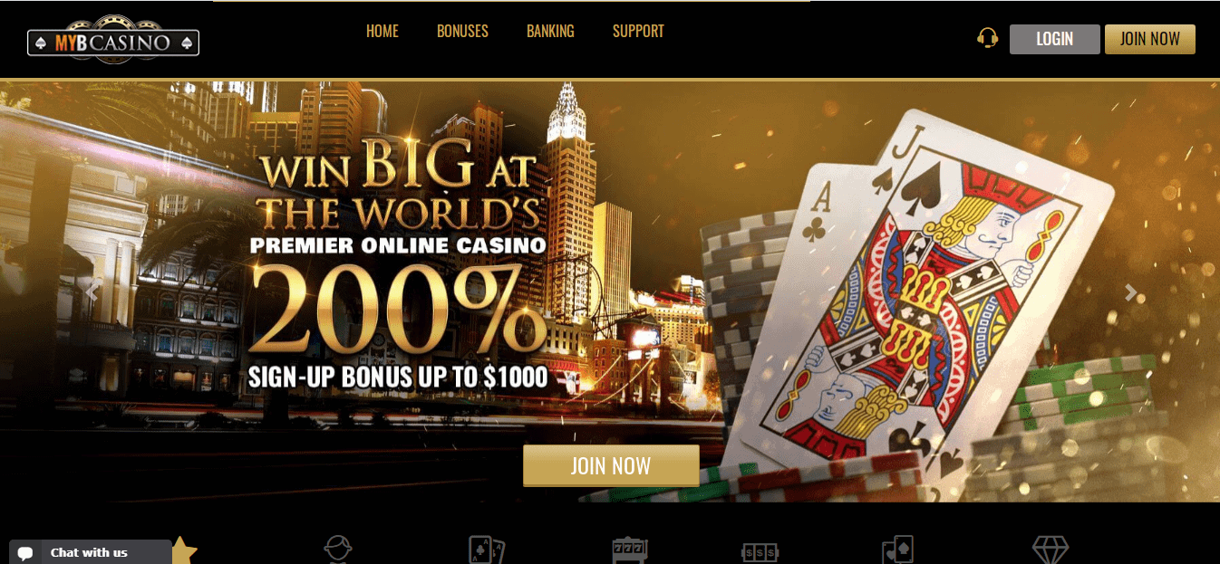 Myb Casino Homepage