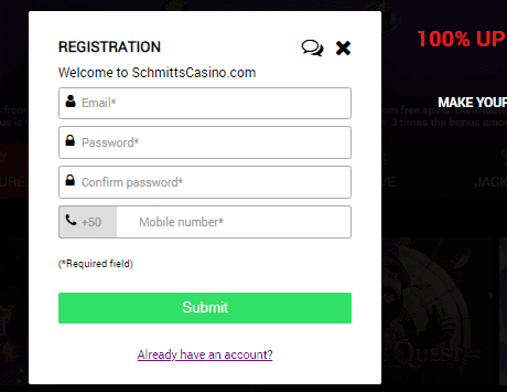 Schmitts Casino SignUp