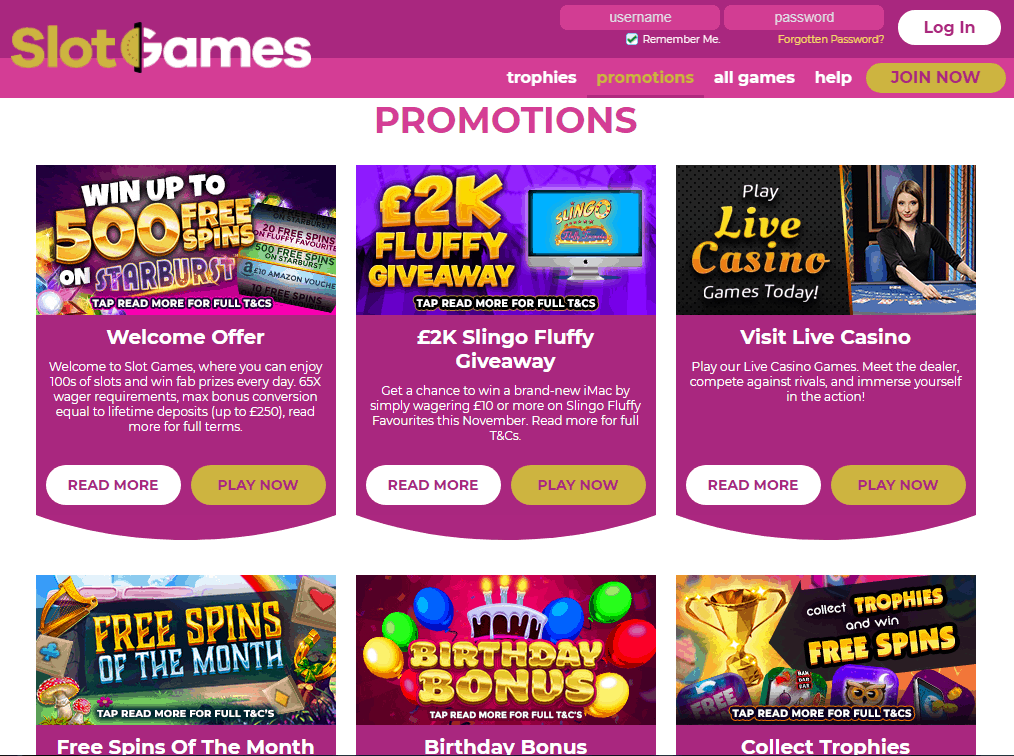 Slot Games Promotions