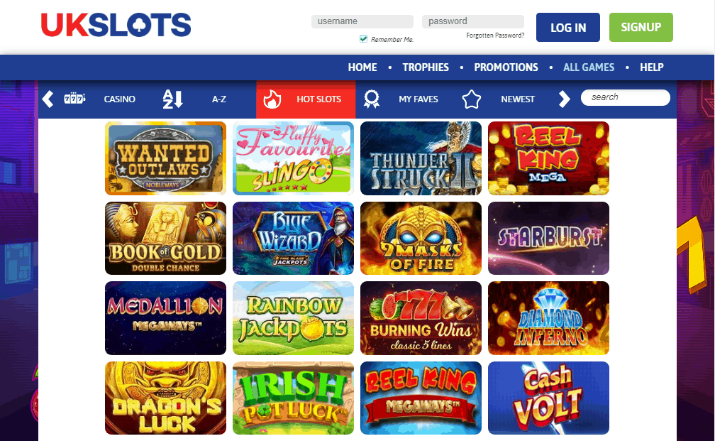 UK Slots games