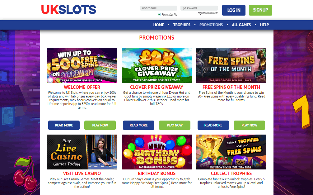 UK Slots promotions