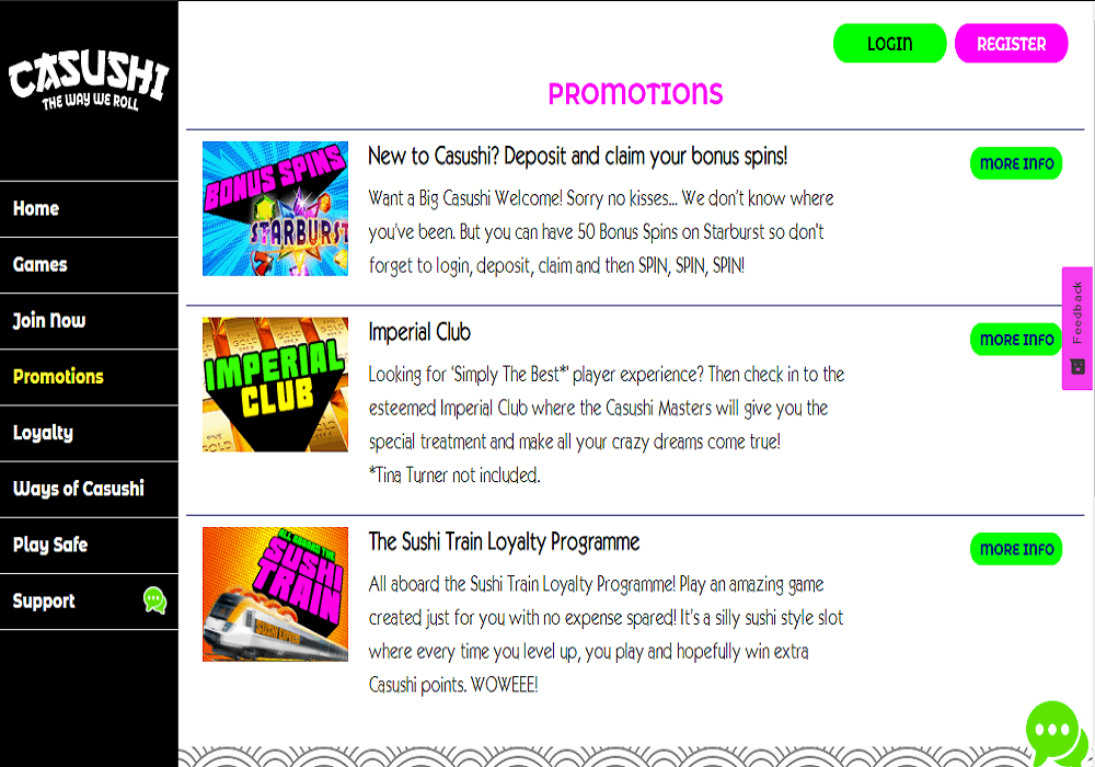 bingocams promotions page