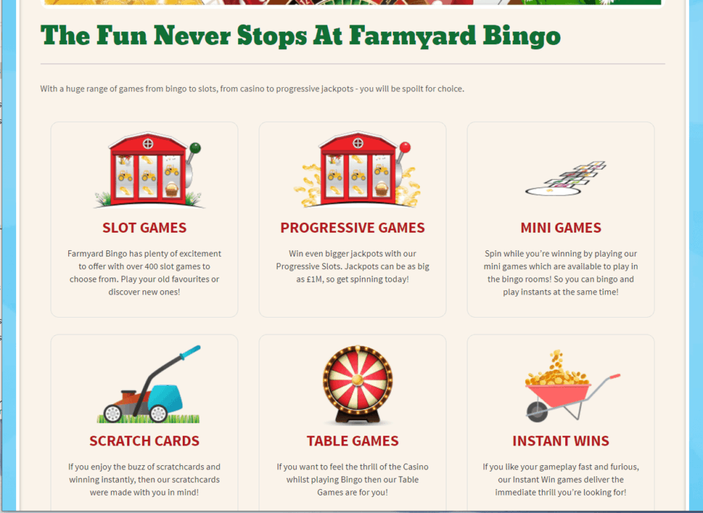 farmyard bingo games