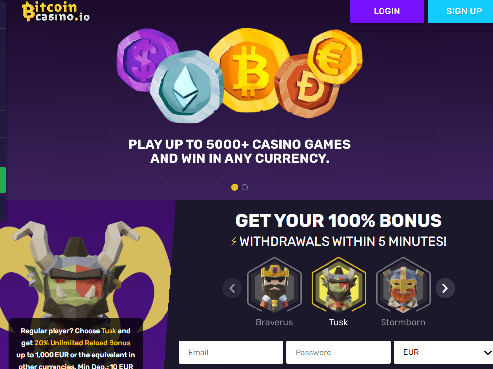 bitcoin casino home