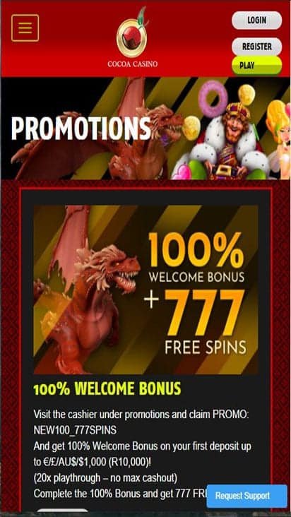 cocoa casino promo mobile