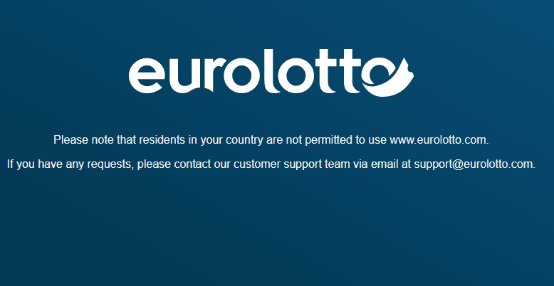 euro lotto home restriction NA