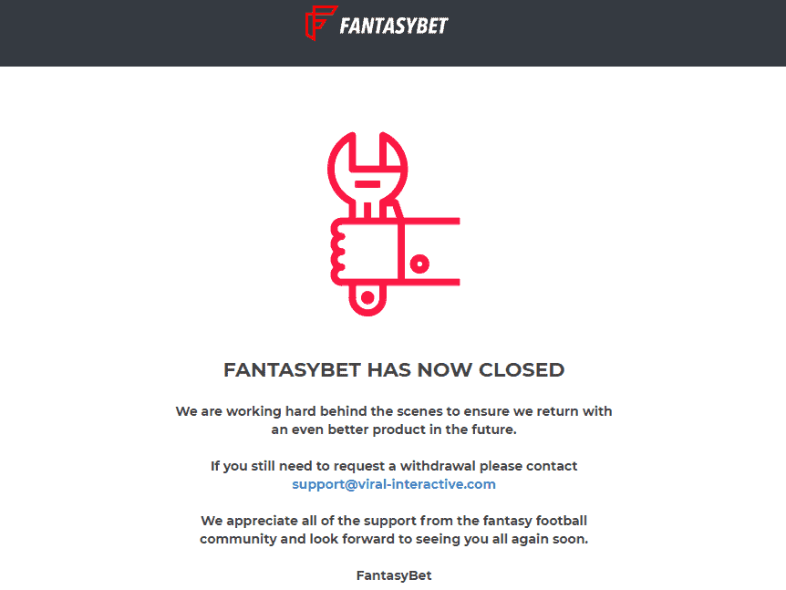 fantasybet home closed