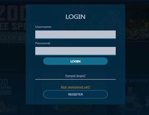 888 Casino login page