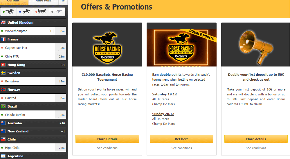 racebets promotions