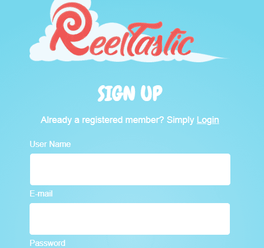 reel tastic sign up