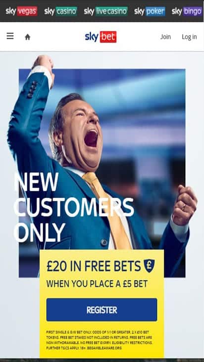 sky bet home mobile