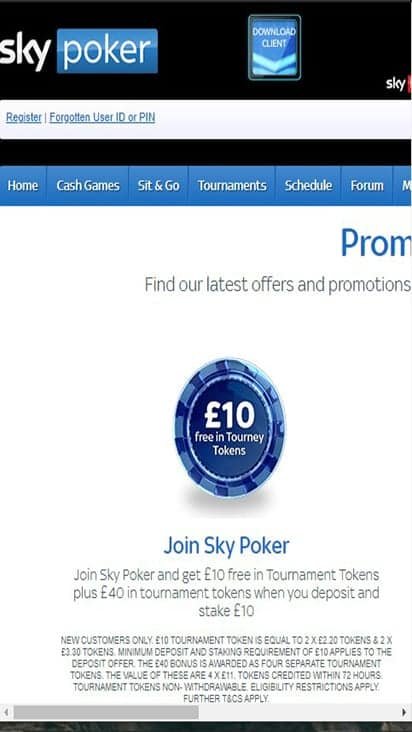 skypoker promo mobile