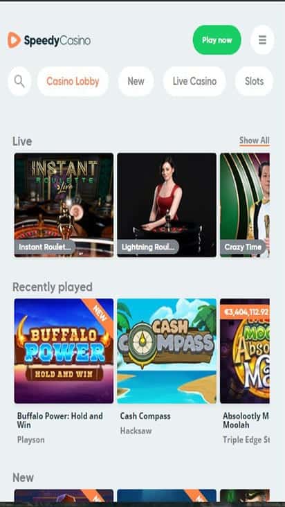 speedy casino game mobile