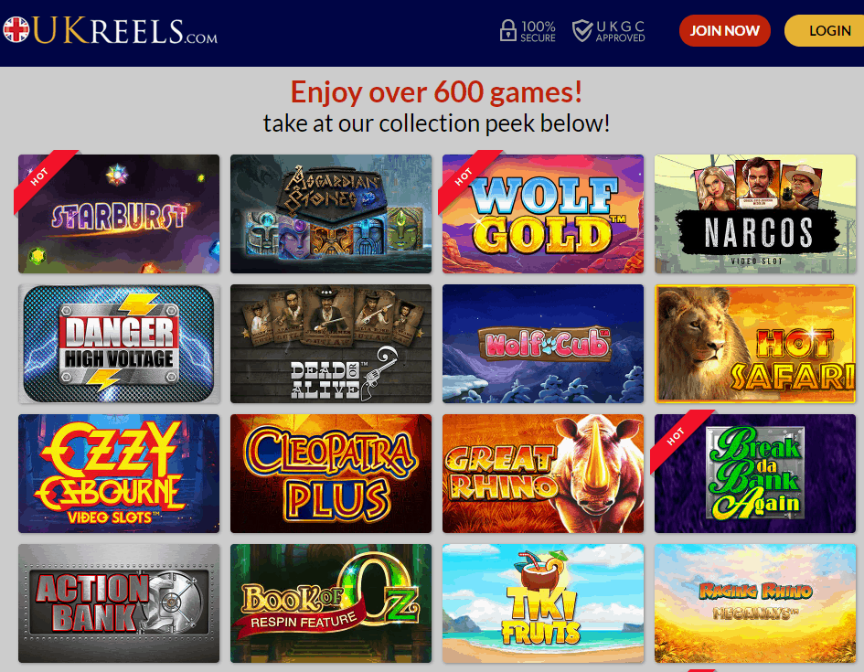 uk reels games