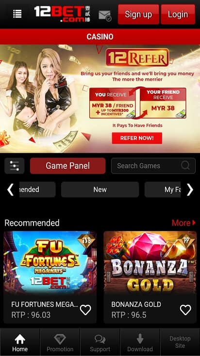 12-Bet Games Page