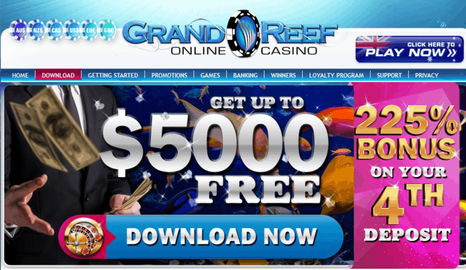 grand reef casino home