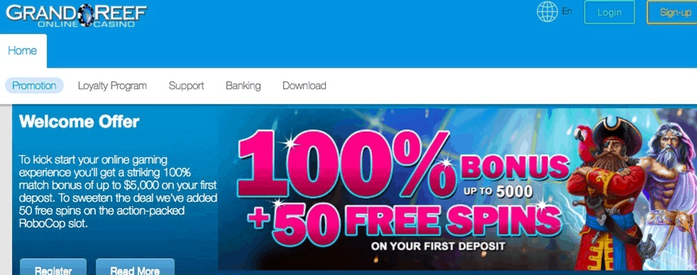 grand reef casino promo