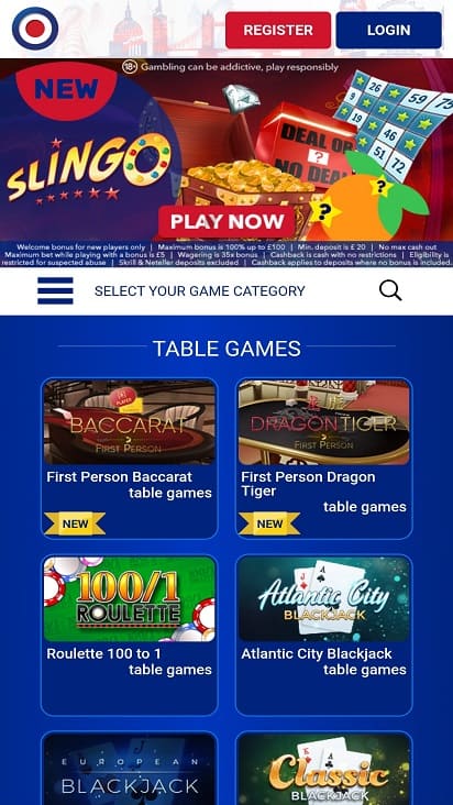 All Birtish Casino Home Page