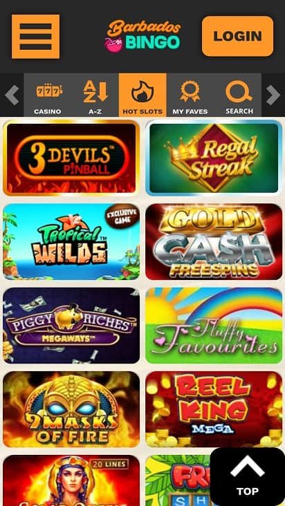 Barbados bingo games page