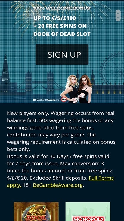 Casino British promotions page