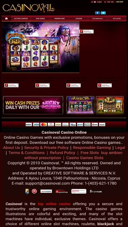 Casino val home page