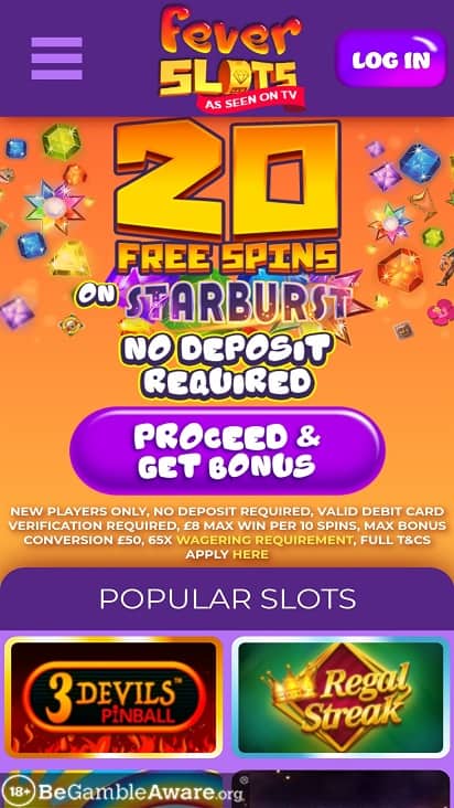 Fever slots home page