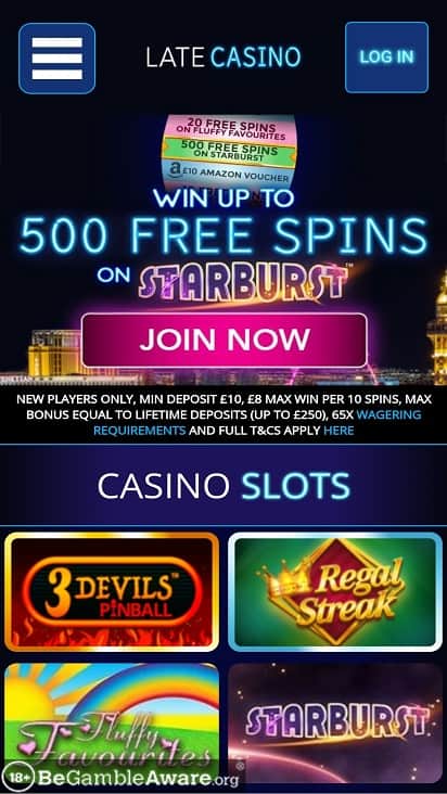 Late casino home page