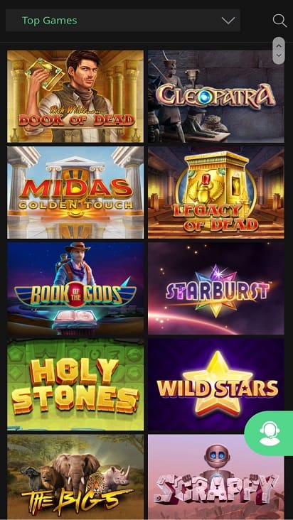 One casino Games page