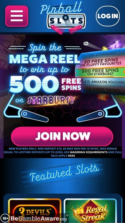 Pinball slots home page