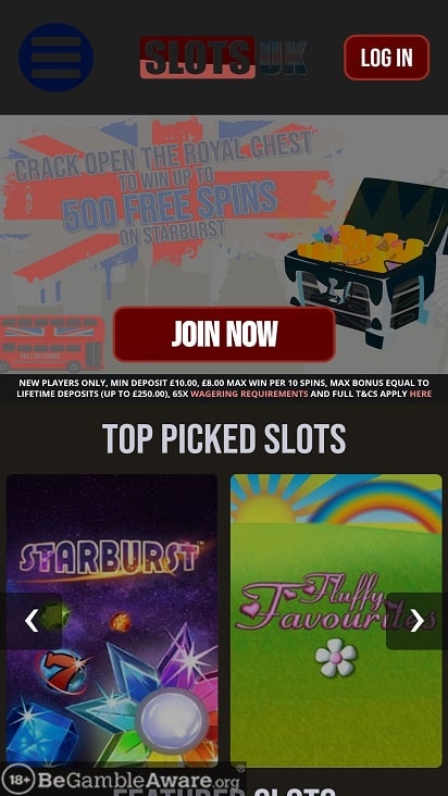 Slots uk home page