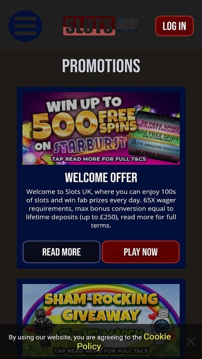 Slots uk promotions page