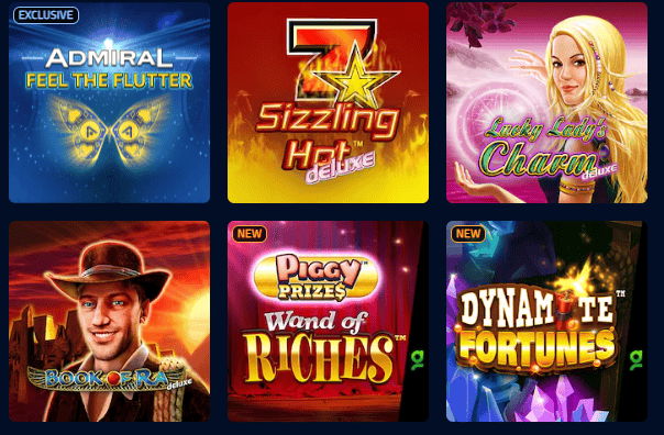 admiral casino slots games