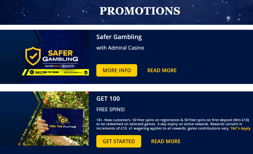 admiral casino promotions